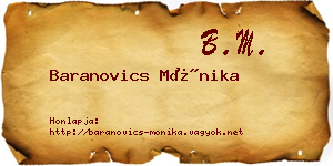 Baranovics Mónika névjegykártya