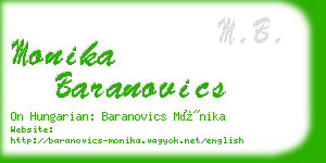 monika baranovics business card